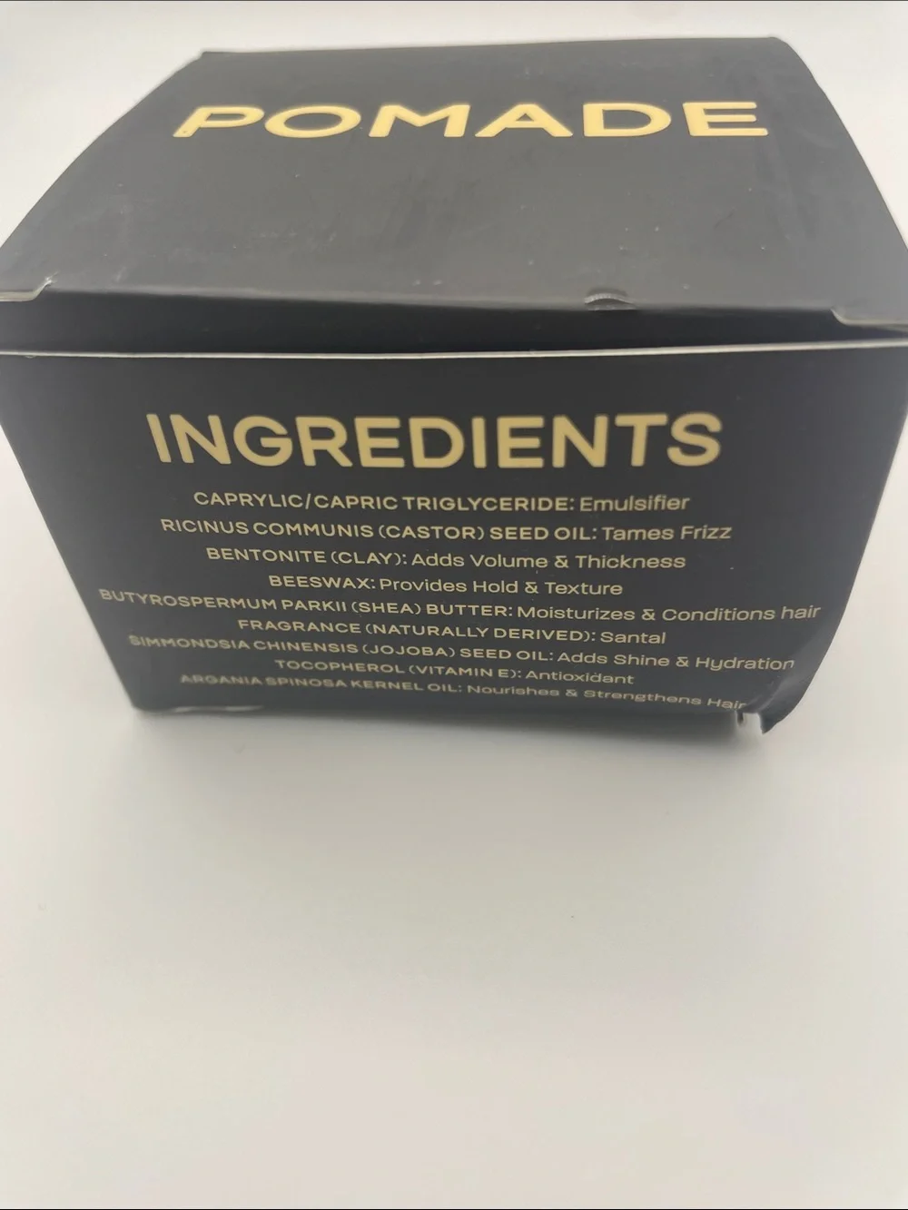Based Pomade Hair Styling Paste in Black and Cream